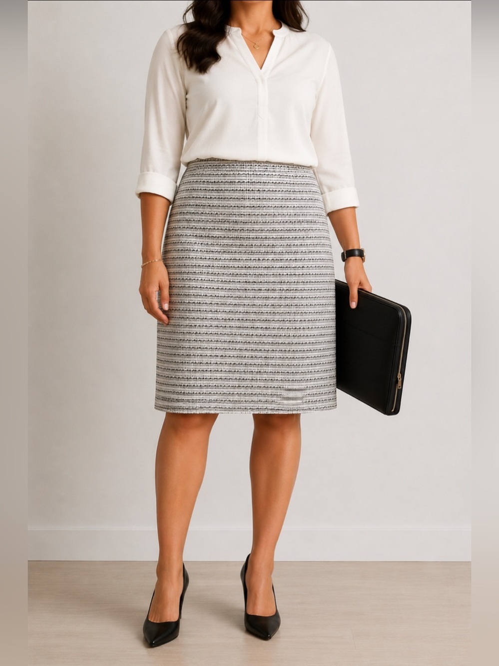 Karl Lagerfeld Multicolored Knee-length Woven Pencil Skirt size XL
